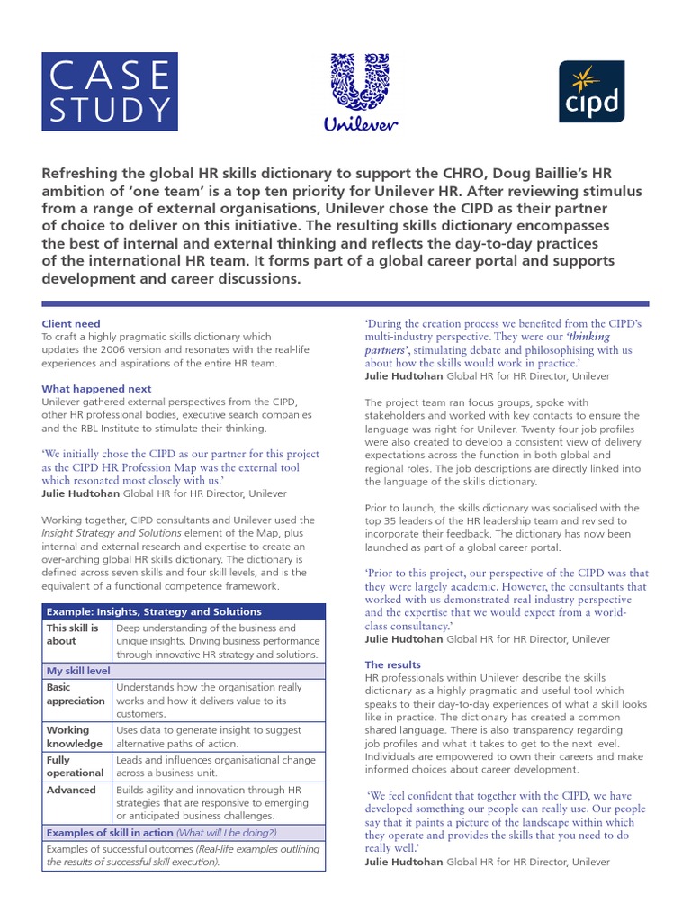 unilever case study pdf