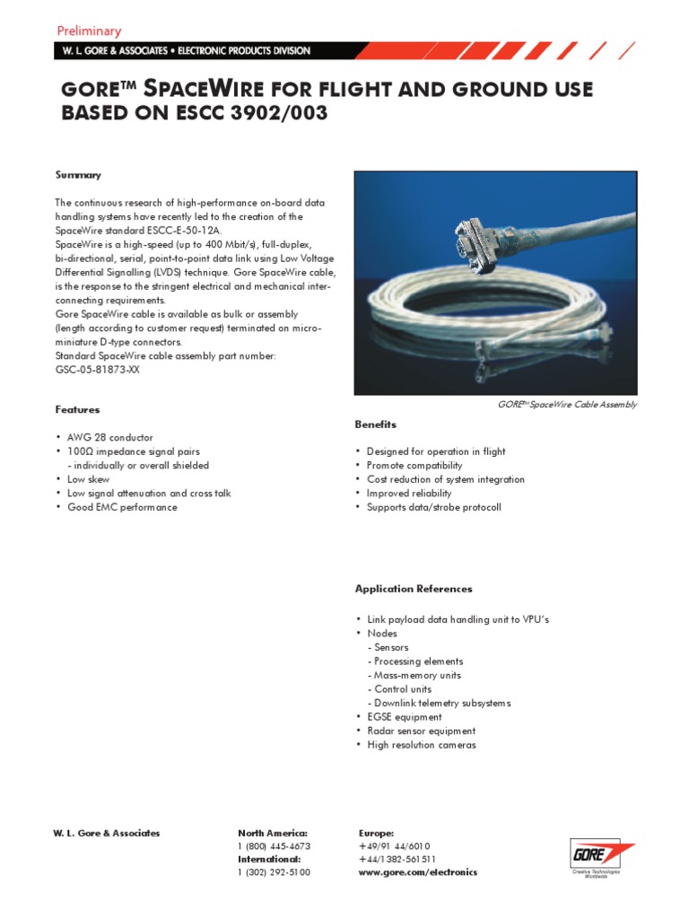 SpaceWire PLFWI-0907 PDF | PDF | Cable | Signal (Electrical Engineering)