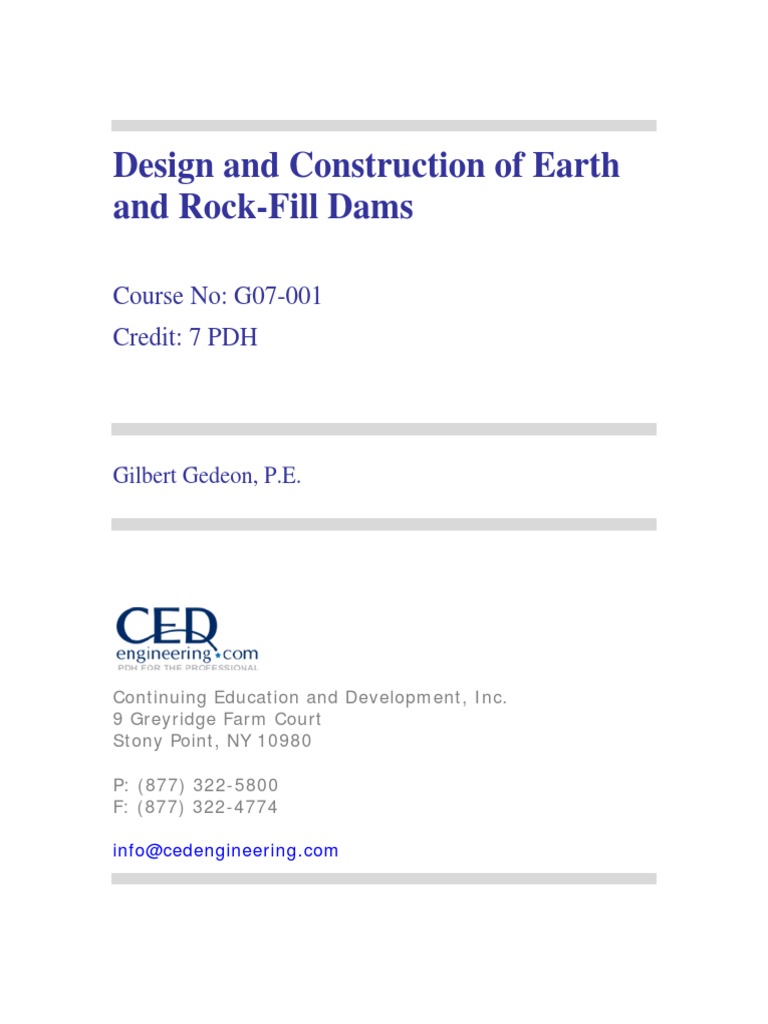 Earth and Rock Fill Dams | PDF | Dam | Soil Mechanics