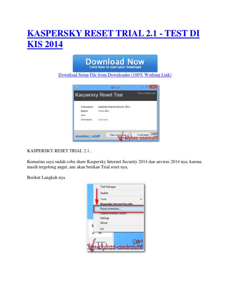 Kaspersky Reset Trial 2 | PDF