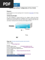 Experiment On Basic Configuration of Cisco Switch