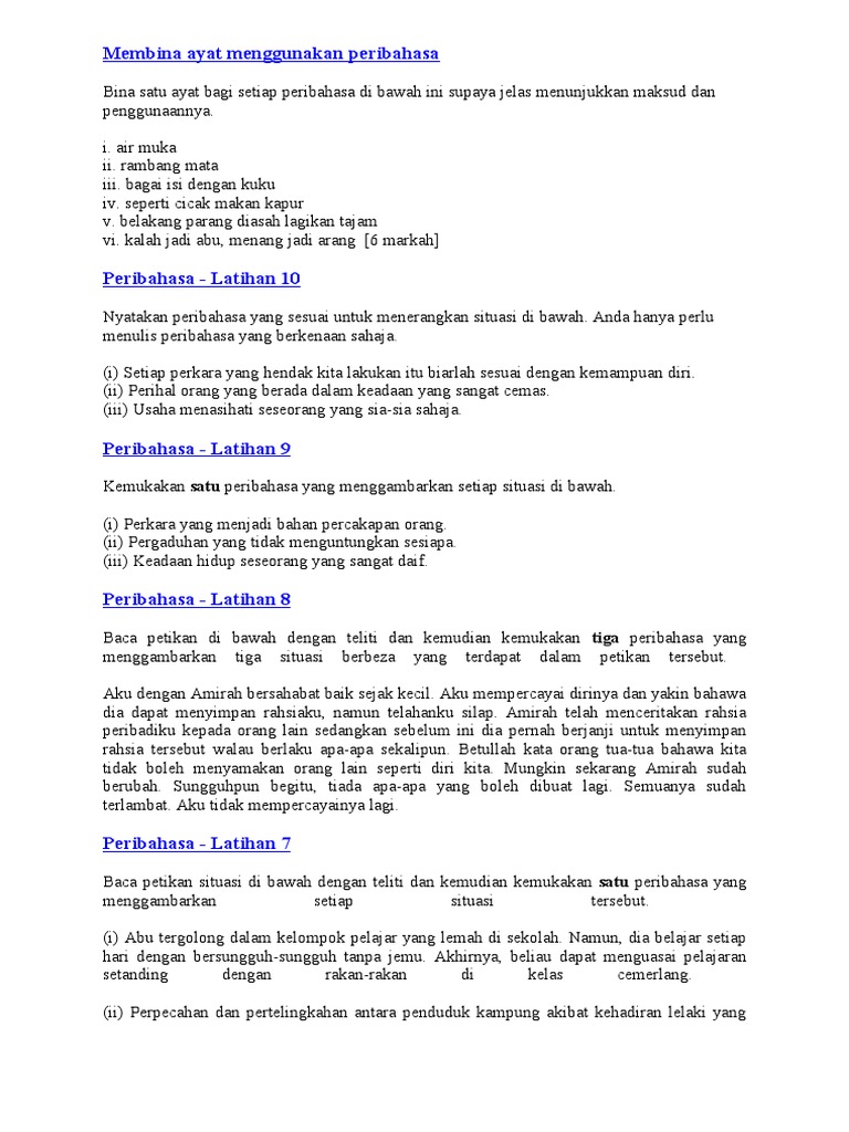 peribahasa melayu dan maksud serta contoh ayat