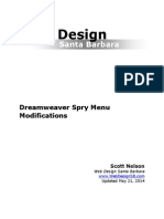 Dreamweaver Spry Menu Modifications