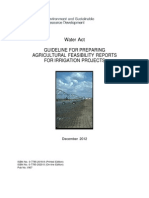 Water Act Guideline For Preparing Agricultural Feasibility Reports For Irrigation Projects