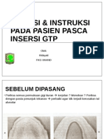 Instruksi Pada Pasien Pasca Insersi GTP