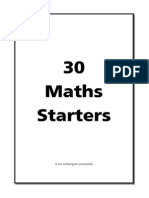 30 Maths Starters