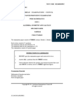 Pure Maths 2013 Specimen Paper Unit 1 Paper 2