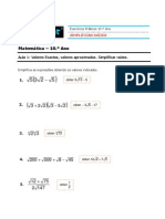 Explicamat - PT Explicacoesonline10ano Mat 10 Periodo1 PDF Simplificar Raizes