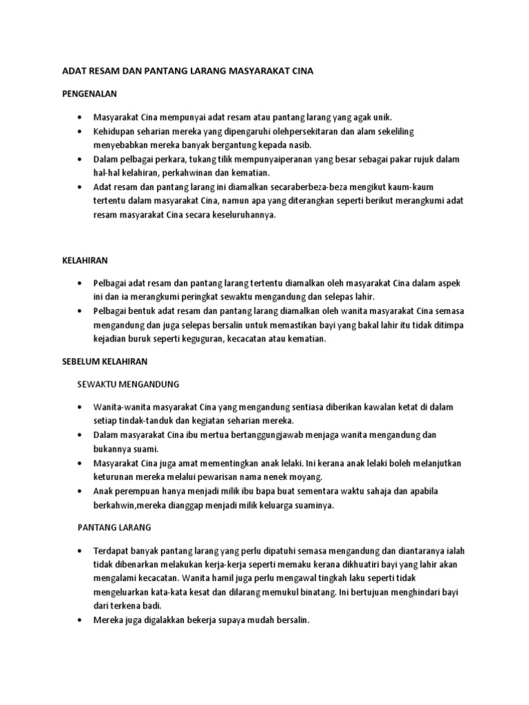 Pantang Larang Cina Dalam Perkahwinan