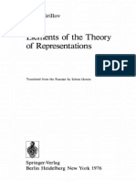 (A. A. Kirillov) Elements of The Theory of Represe