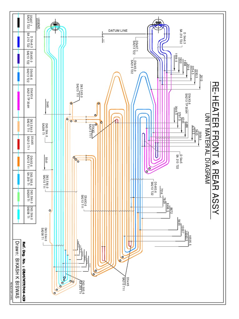 Reheater Assembly Material Diagram | PDF | Computers