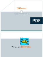 different- word of the week