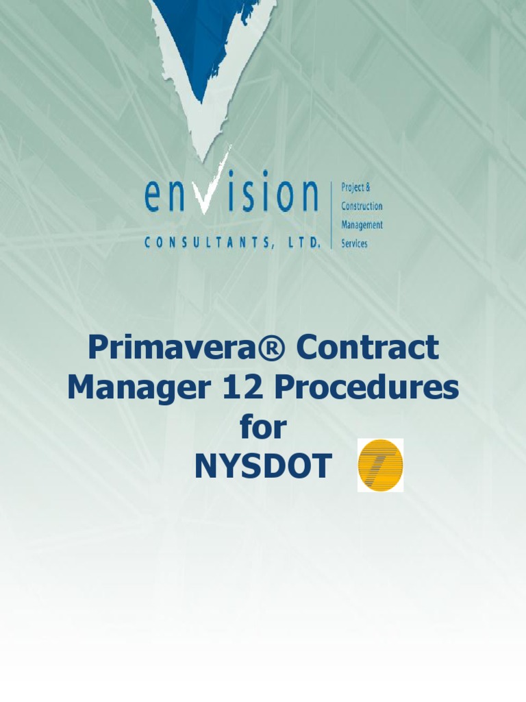 NYSDOT Contract Manager Training Manual (2) Email Portable Document