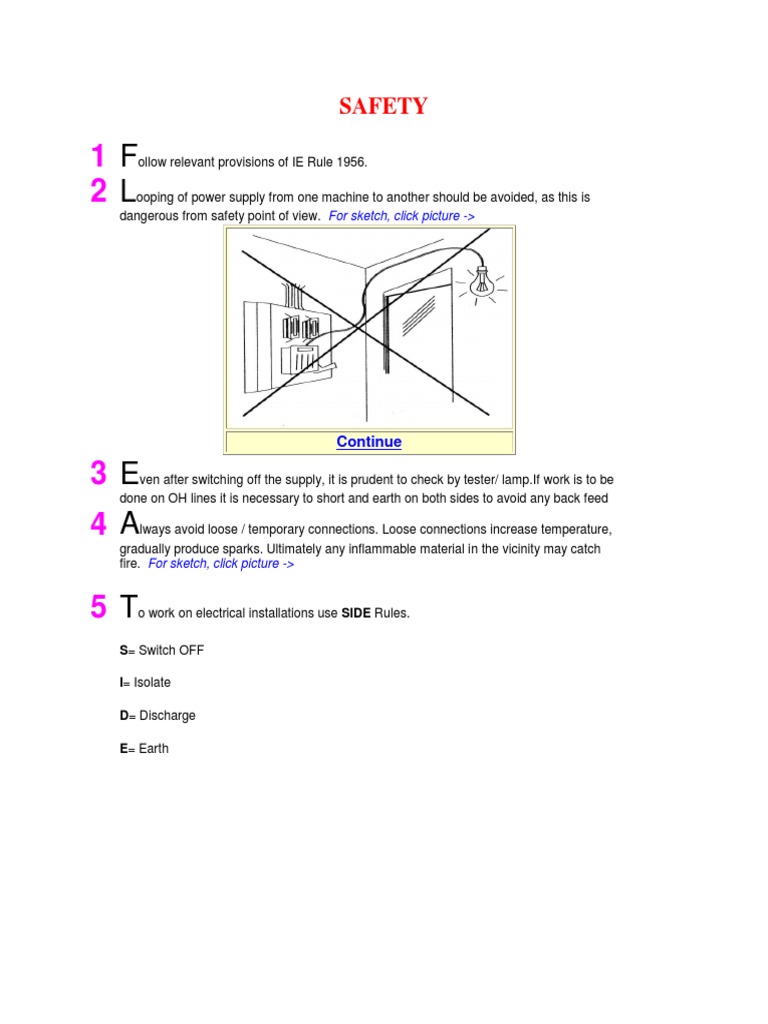 Electrical Safety and Earthing Guidelines | PDF