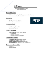 Resume and Reference Page