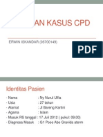 Laporan KASUS tentang Cephalo Pelvic Distress (panggul sempit) oleh Erwin santoso, S. ked RST dr. Soepraoen Malang