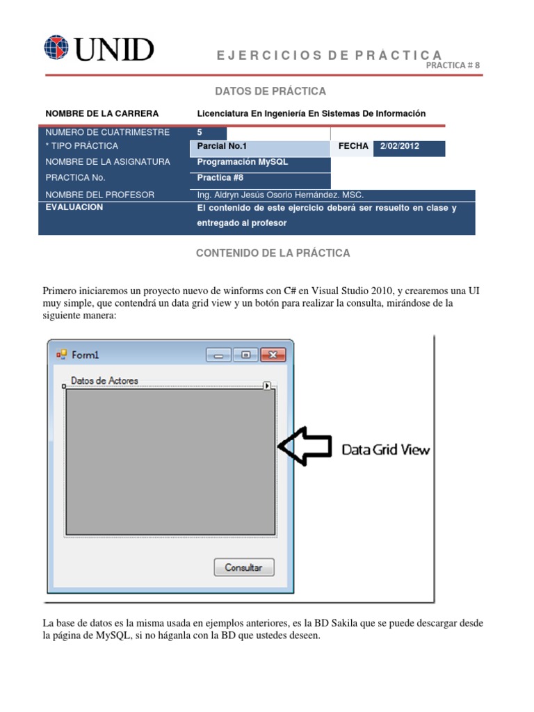 Practica 8 Parcial 1 | PDF | Tabla (base de datos) | Mi sql