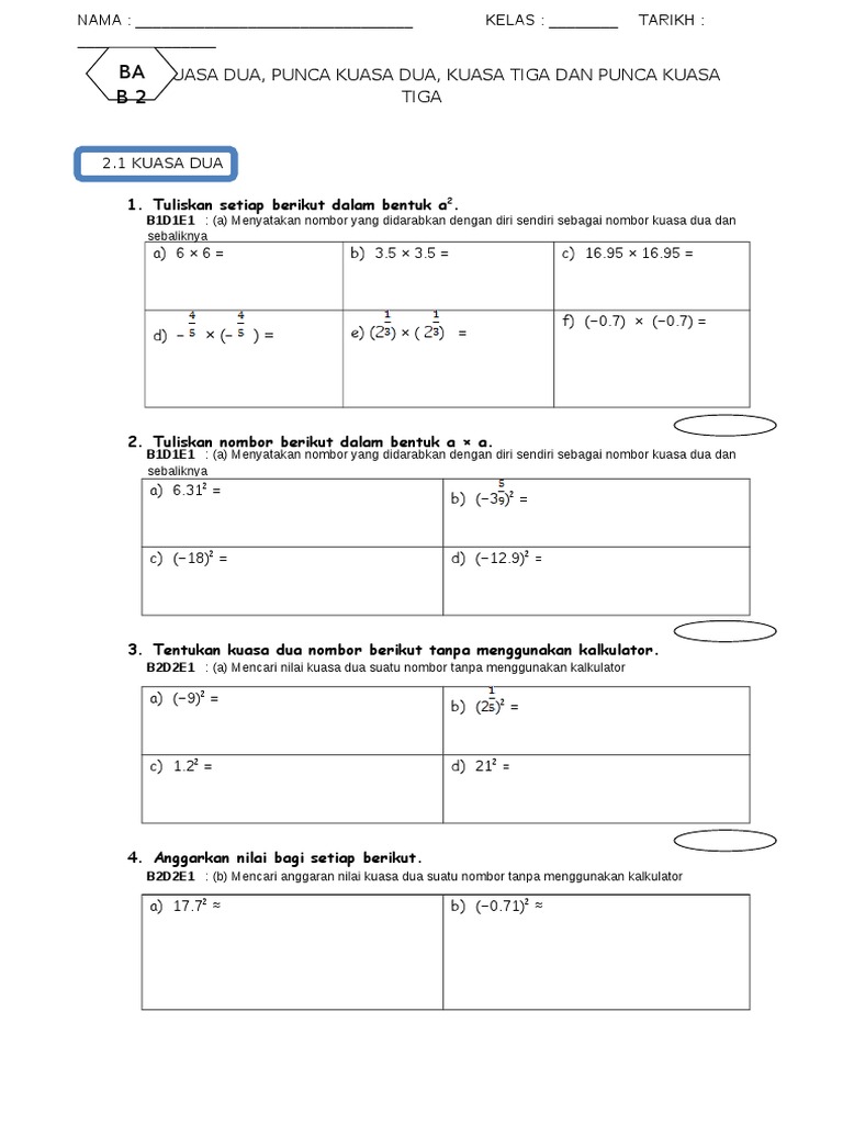2.1 - Kuasa Dua  PDF