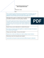 Work Sample Distributation Chart