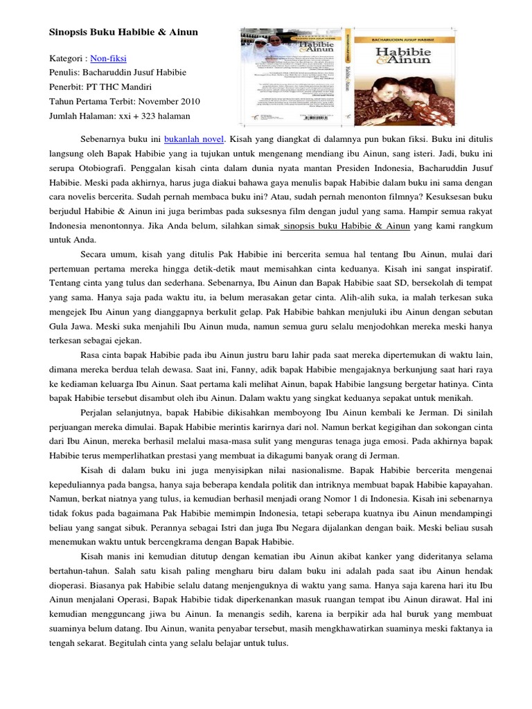 Sinopsis Buku Habibie