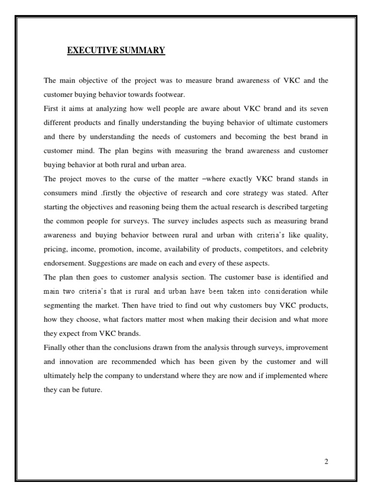 project report on footwear company pdf