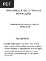 Tomada de Decisao Consultor e Gestor