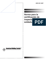 Aws Norma Para Certificacion de Inspectores QC1-2007-Spanish CWI