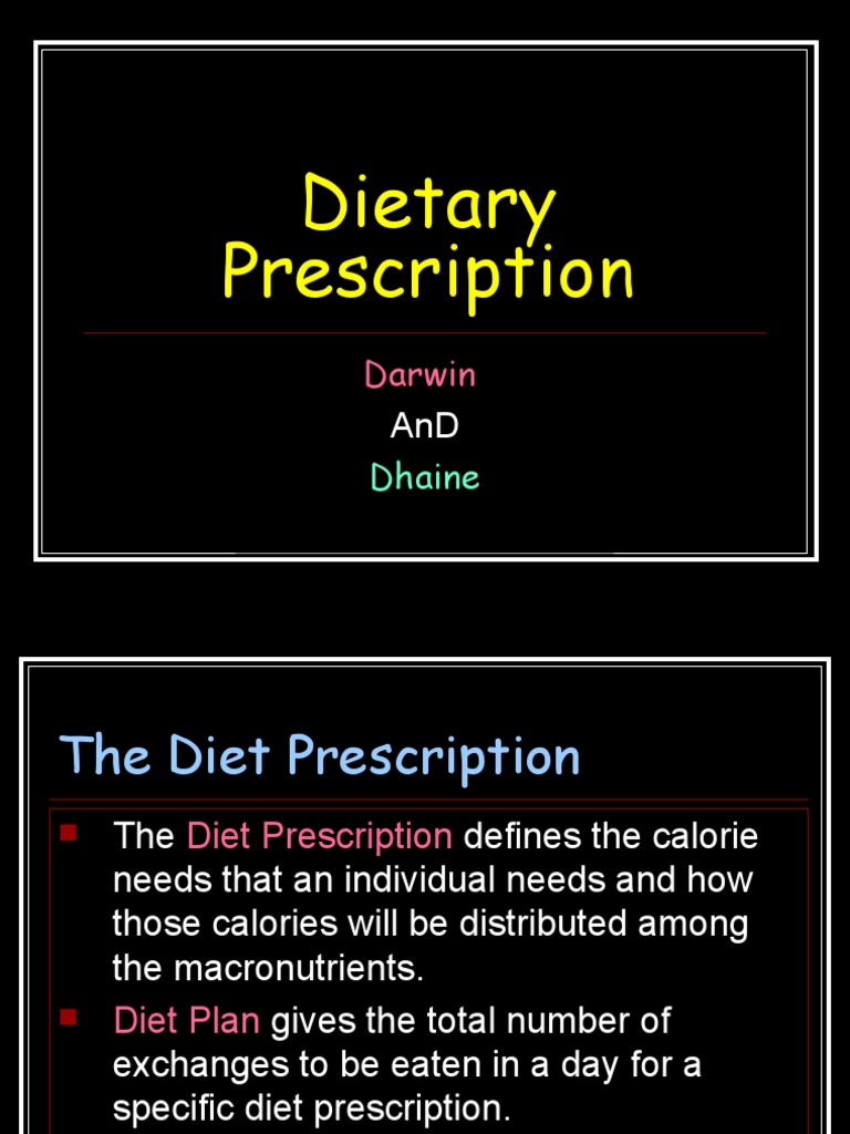 Dietary Prescription and Meal Planning | PDF | Carbohydrates | Calorie