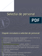 Selectia de Personal