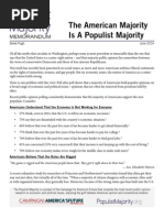 Download The American Majority Is A Populist Majority by Campaign for Americas Future SN225509828 doc pdf