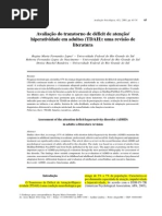 Avaliação Do Transtorno de Déficit de Atenção