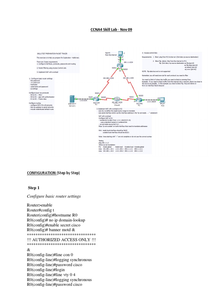 CCNA4 Router Configuration Guide | PDF | Internet Protocol Suite ...