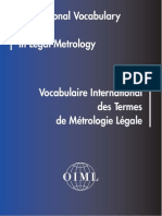 International Volcabulary of Terms in Legal Metrology