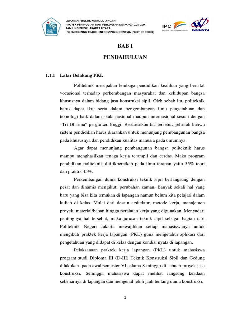 BAB 1 laporan PKL