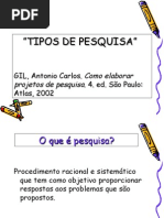 TIPOS DE PESQUISA