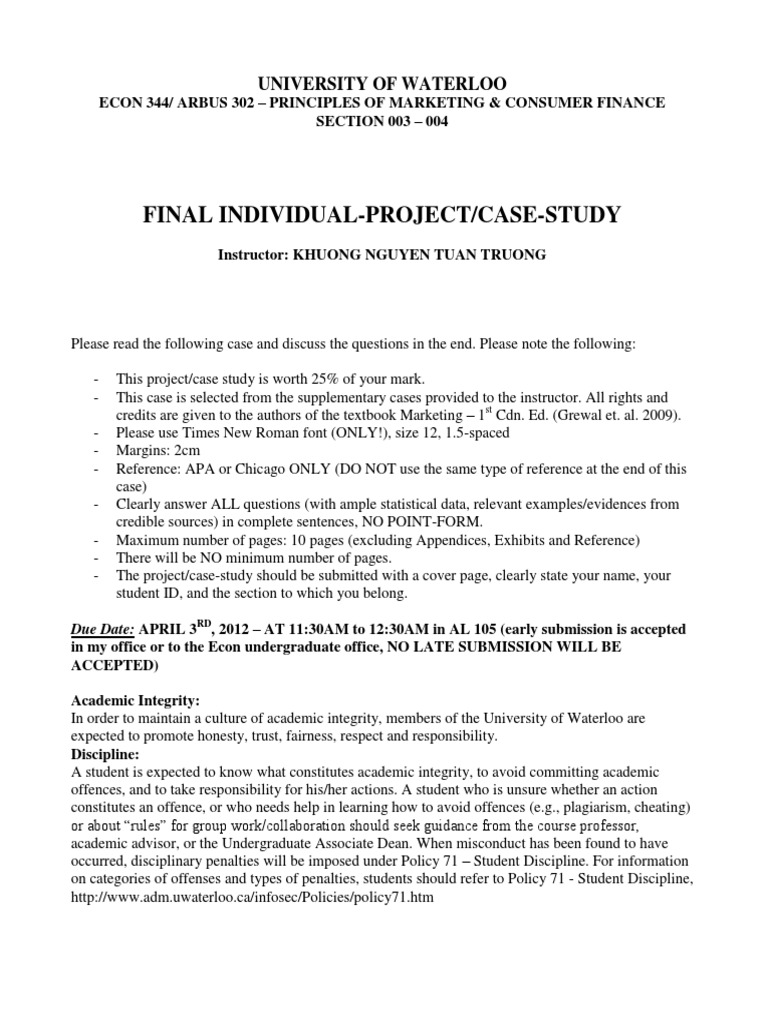 ECON 344 - Final Case Study Project | PDF | Promotion (Marketing) | Brand
