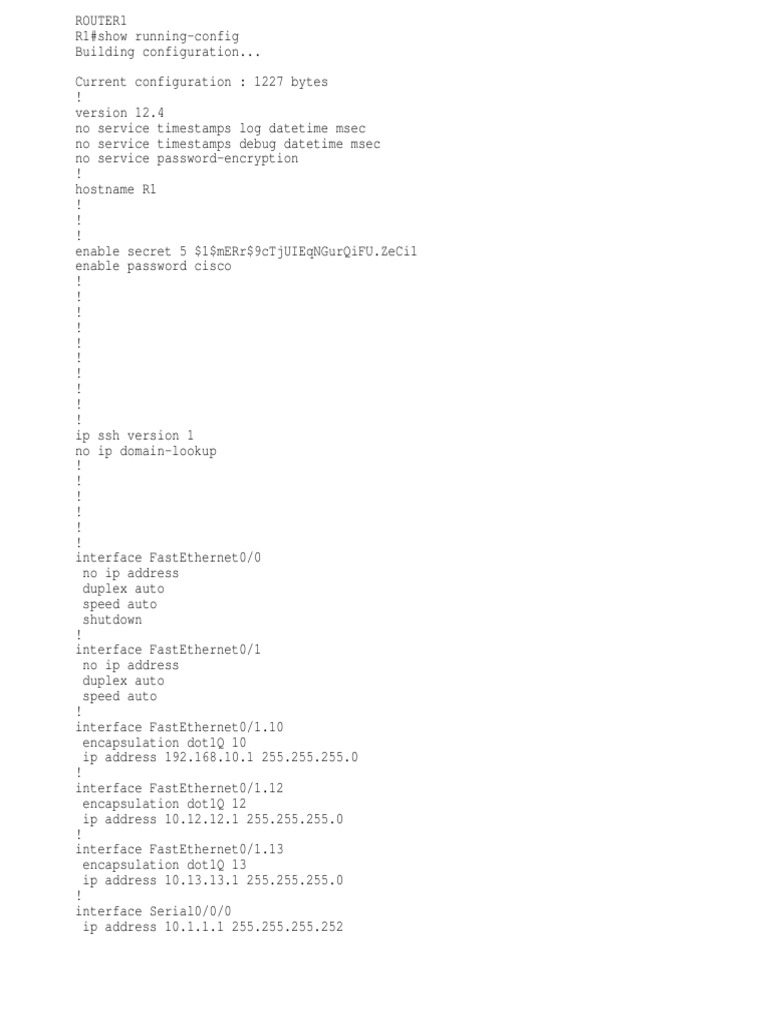 Show Running Config Ip Address Router