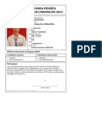 Kartu Pendaftaran SNMPTN 2012 4120225268 ARYA