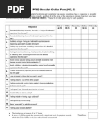 PTSD Checklist-Civilian Form (PCL-C) : Response