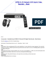 Embedded Linux DCP08 8 CH Network DVR Digital Video Recorder Black