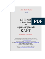 Alain Lettres Solmi Kant