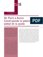 De Paris A ACCRA Construyendo La Gobernanza Global de La Ayuda
