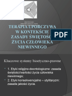 Marek Wichrowski, Terapia uporczywa w kontekście zasady świętości życia człowieka