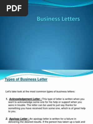 Business Letter