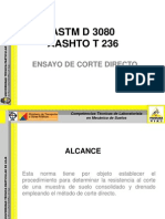 ASTM D 3080 Aashto T 236: Ensayo de Corte Directo