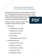 How Is The Severity of Acute Pancreatitis Assessed Clinically