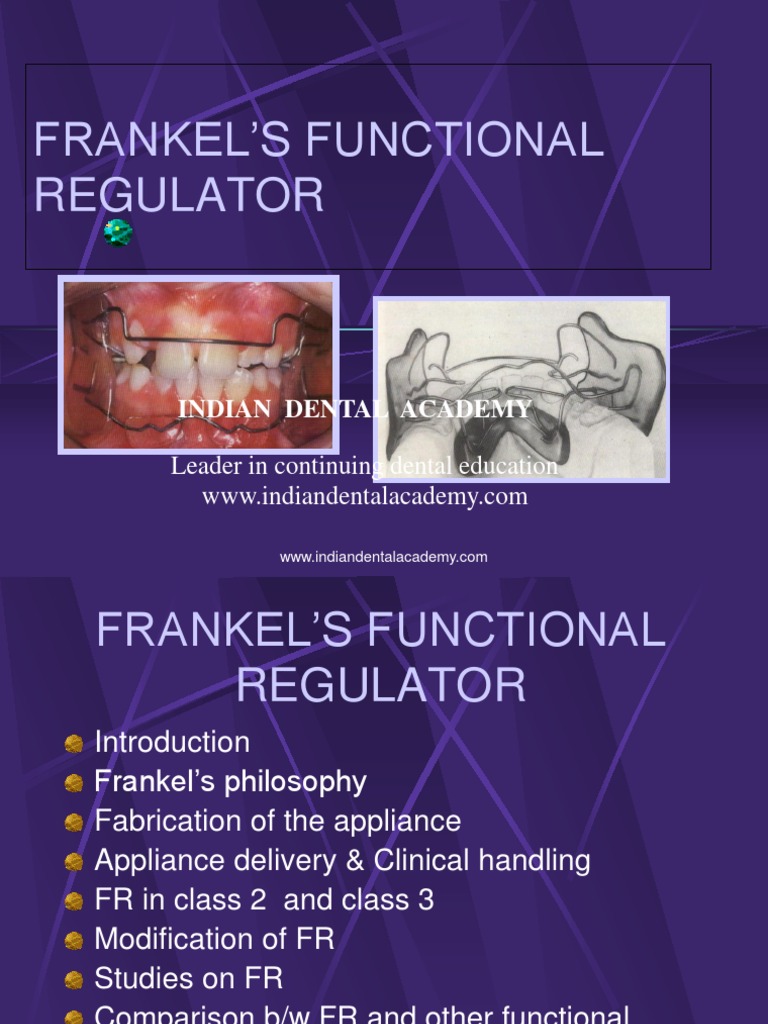 Frankel's Functional Regulator / Orthodontic Courses by Indian Dental