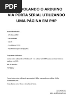Controlando o Arduino via Porta Serial Utilizando Uma Página Em Php