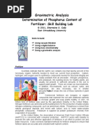 Gravimetric Analysis: Determination of Phosphorus Content of Fertilizer: Skill Building Lab