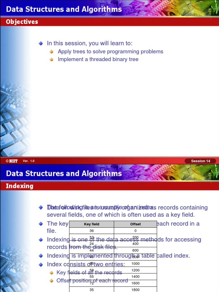 DS and Algorithm Session 14 | PDF | Database Index | Computer Data